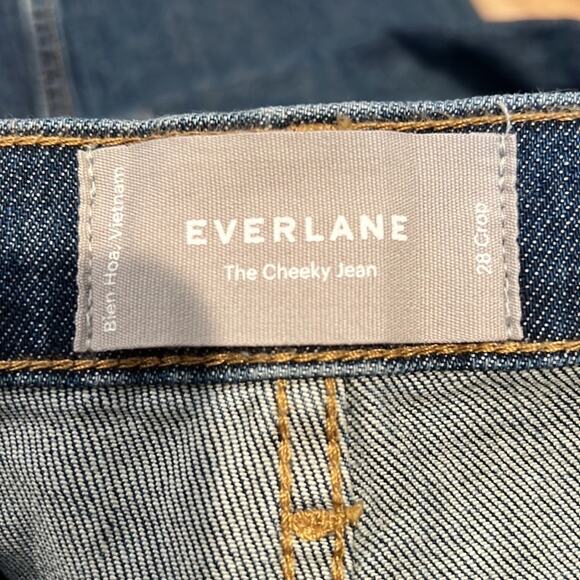 Everlane The Cheeky Crop Jean in Faded Indigo Wash Women's 28 - Picture 4 of 9